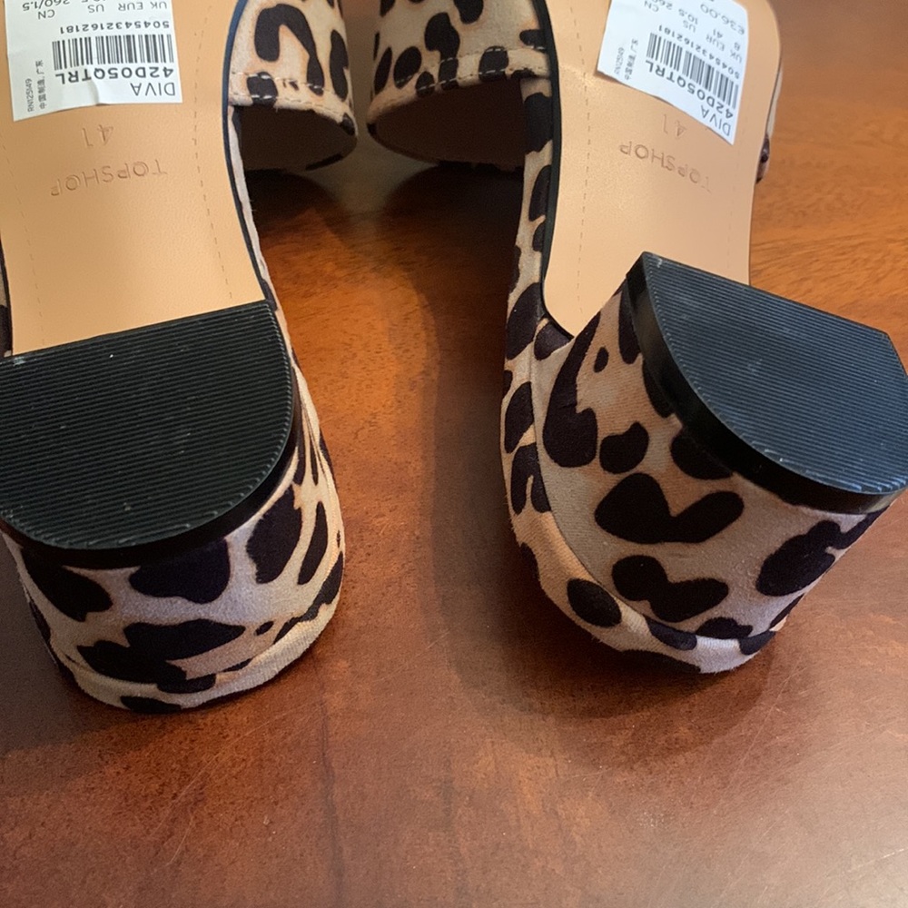 TopShop Leopard Slides NWT - Picture 5 of 9